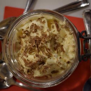 Budino di polenta fonduta di taleggio e tartufo